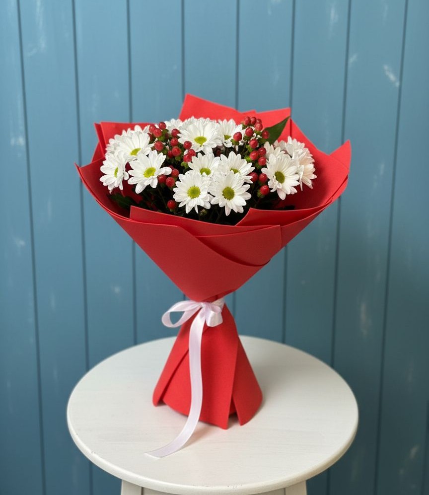 Букет цветов из: Хризантемы в Дмитрове