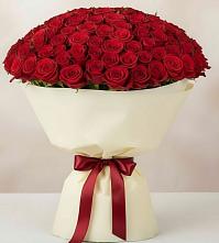 Букет 101 Красная роза Милано в Дмитрове