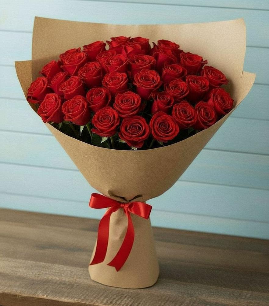 Букет Красные розы Милано в Дмитрове