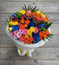 Букет цветов из:  Розы и Хризантемы в Дмитрове