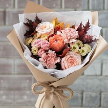 Букет цветов из:  Гвоздики, Хризантемы и Розы в Дмитрове
