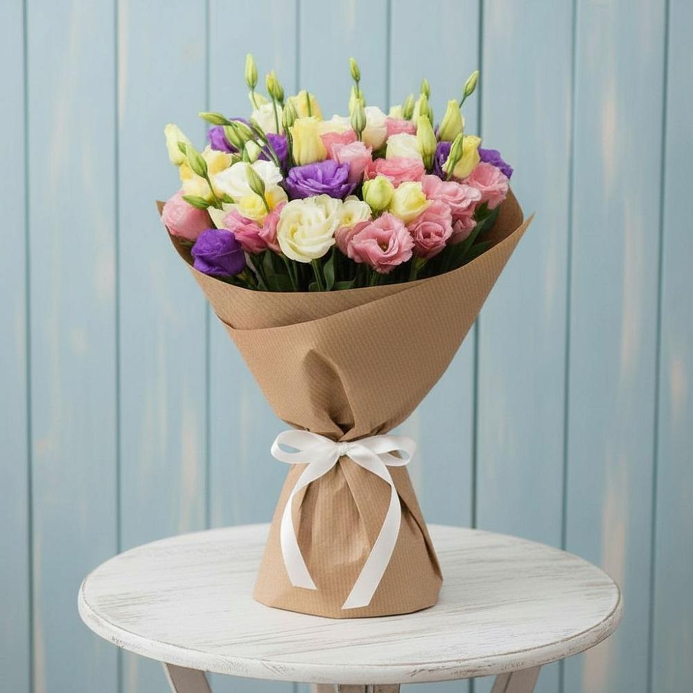 Букет цветов из: Лизиантусы в Дмитрове