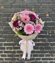 Букет цветов из:  Герберы и Хризантемы в Дмитрове