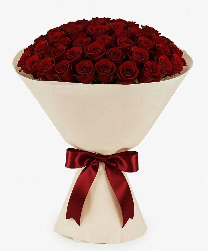 Букет 101 Бордовая роза Блэк Бакарра в Дмитрове